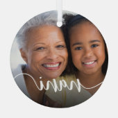 ナニおばあちゃんスクリプトオーバーレイ ガラスオーナメント (裏面)