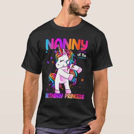 ナニーの誕生日プリンセスガールダビングユニコール Tシャツ (正面)
