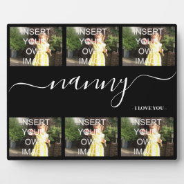 ナニーアイラブ6枚写真コラージュギフトプラーク フォトプラーク