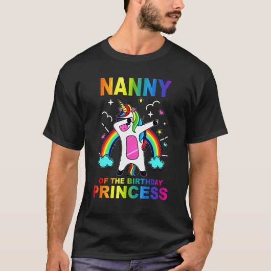 ナニーオブザ誕生日プリンセスガールダビングユニコール Tシャツ (正面)