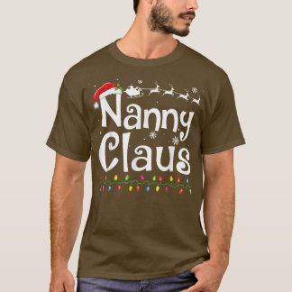 ナニークロースおもしろいおばあちゃんサンタパジャマスクリスマス Tシャツ