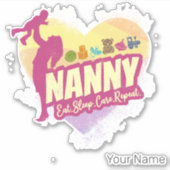 ナニーナーセメイドヴィンテージベビーシッター託児ナース シール (正面)