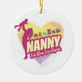 ナニーナーセメイドヴィンテージベビーシッター託児ナース セラミックオーナメント