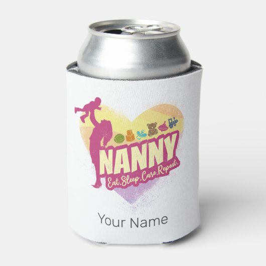 ナニーナーセメイドヴィンテージベビーシッター託児ナース 缶クーラー (缶正面)