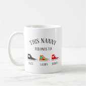 ナニーパーソナライズされた・マグ、ナニー・ギフト・コーヒー・マグ、 コーヒーマグカップ (左)