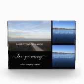 ナニーファミリーラブユー三パーソナライズされた枚写真 フォトブロック (正面)