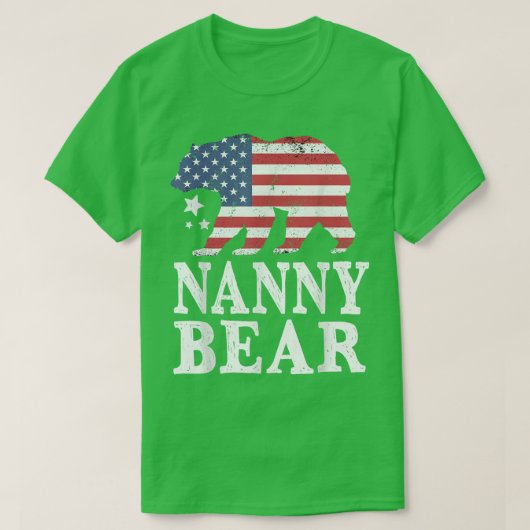 ナニーベア愛国国旗のマッチング家族Jの4th Tシャツ (デザイン正面)