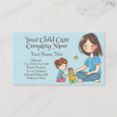 ナニーベビーシッター女性保育園こども 名刺 (正面)