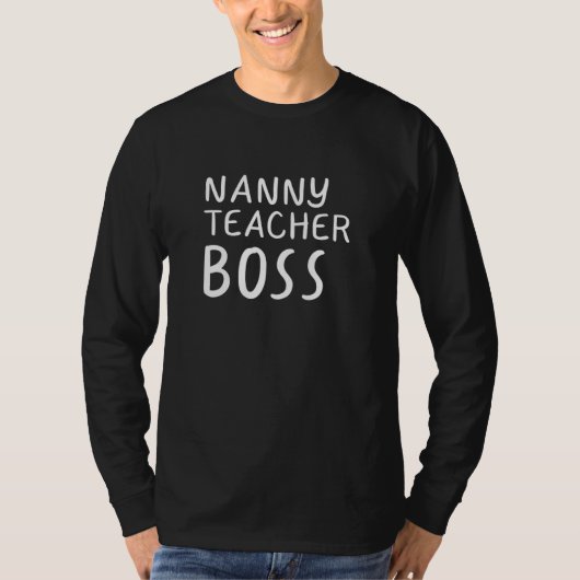 ナニー先生ボスデザインベビーシッター Tシャツ (正面)