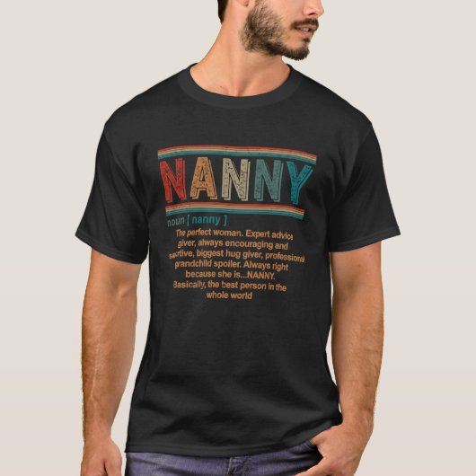 ナニー定最高の義おばあちゃん永遠の母の日Ch Tシャツ (正面)