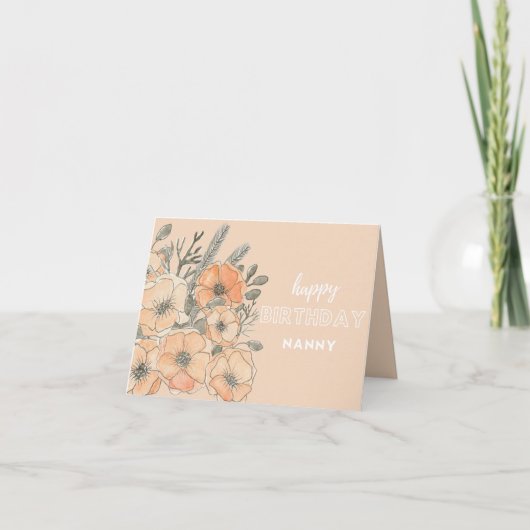 ナニー誕生日カード – ハッピーバースデーナニー カード (正面)