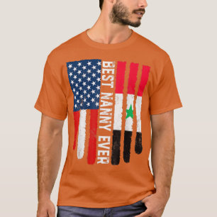 ナニー・エバー・ファミ最高のリーT – 国旗 Tシャツ