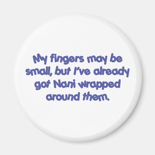 ナニ(&A)包まれた（青） マグネット (正面)