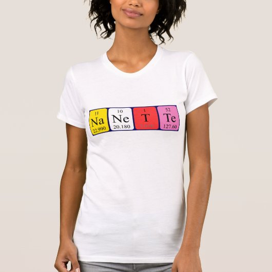 ナネット定期テーブル名のシャツ Tシャツ (正面)