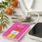 ナネット定期テーブル名キーリング キーホルダー (正面右)