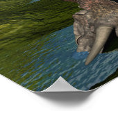 ナノティラヌス食べ物の死んだトリケラトプス ポスター (角)