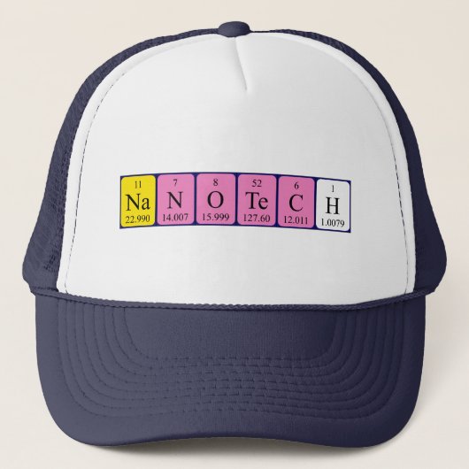 ナノテックの周期表名hat キャップ (正面)