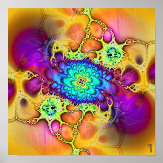 ナノ細胞調整V 1 (12 by 12)アートプリント ポスター (正面)