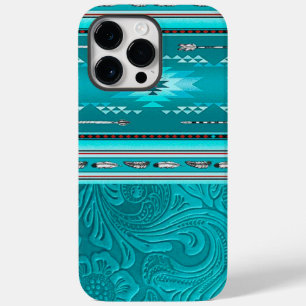 ナバジョトバルターコイズフェイクレザーツール Case-Mate iPhone 14 PRO MAXケース