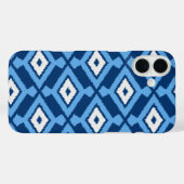 ナバホイカットパターン、インディゴ、デニムブルー Case-Mate iPhoneケース (裏面 (横))