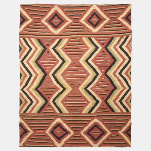 ナバホインディアンホースサドルヒストリックアンティーク フリースブランケット (正面)