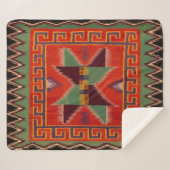 ナバホインディアン1800s馬サドル毛布シェルパ シェルパブランケット (正面(横))