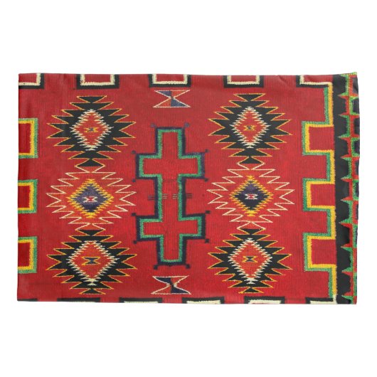 ナバホインディアン1890馬鞍毛布 枕カバー (裏面)