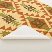 ナバホスタイル民族の幾何学的シームレスビント シェルパブランケット (3/4)