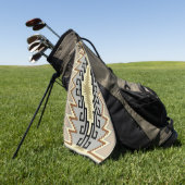 ナバホデザイン-2ゴルフタオル ゴルフタオル (グリーン)