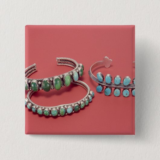 ナバホー人のブレスレット 缶バッジ (正面)