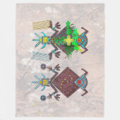 ナバホー人の父母のイメージ フリースブランケット (正面)