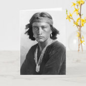 ナバホー人の男の子 カード (黄色い花)