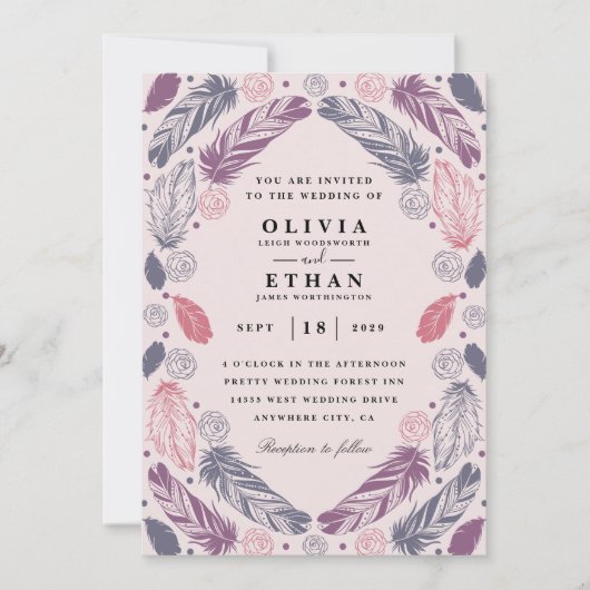 ナバホ伝統的結婚式招待状 招待状 (正面)