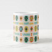 ナバホ先住民アメリカンパターン ジャンボコーヒーマグカップ (正面)