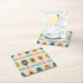 ナバホ先住民アメリカンパターン スクエアペーパーコースター (インサイチュ)