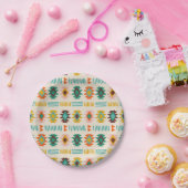 ナバホ先住民アメリカンパターン ペーパープレート (パーティー)