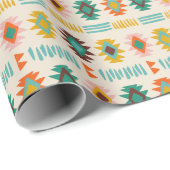 ナバホ先住民アメリカンパターン ラッピングペーパー (ロールコーナー)