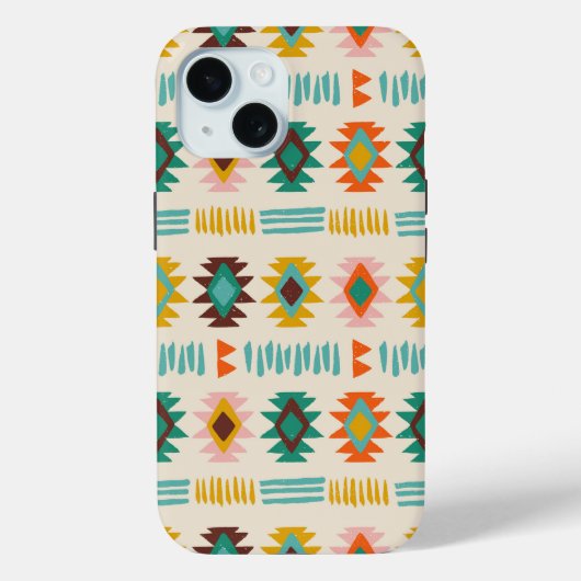 ナバホ先住民アメリカンパターン Case-Mate iPhoneケース (裏面)