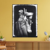 ナバホ女運は背中にパプオースだ キャンバスプリント (インサイチュ (リビング))