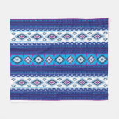 ナバホ模様デザイン-11毛布 フリースブランケット (正面(横))