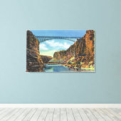 ナバホ橋の眺めリーのフェリー キャンバスプリント (インサイチュ (ウッドフロア))