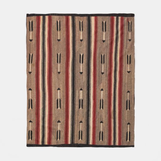 ナバホ矢の馬サドル1935再印刷 フリースブランケット (正面)