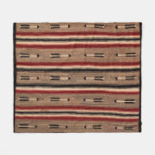 ナバホ矢の馬サドル1935再印刷 フリースブランケット (正面(横))