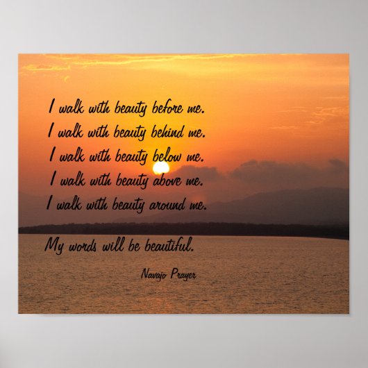 ナバホ祈りの言葉ウォークイン美しいポスター ポスター (正面)