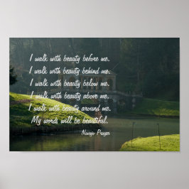 ナバホ祈りの言葉ウォークイン美しいポスター ポスター