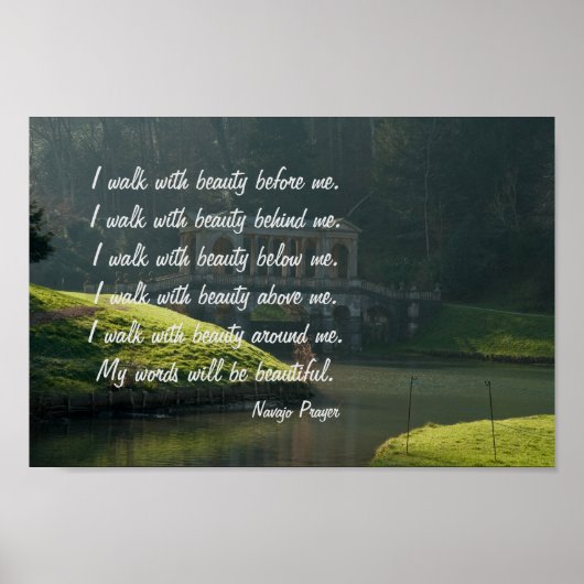 ナバホ祈りの言葉ウォークイン美しいポスター ポスター (正面)