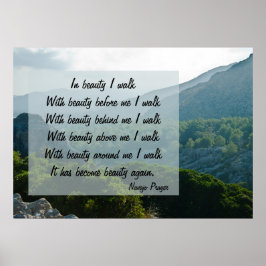 ナバホ祈りの言葉ウォークイン美しいポスター ポスター