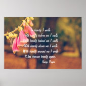 ナバホ祈りの言葉ウォークイン美しいポスター ポスター (正面)