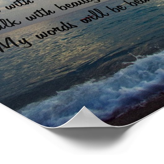 ナバホ祈りの言葉ウォークイン美しいポスター ポスター (角)