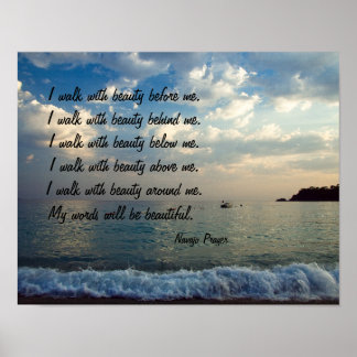 ナバホ祈りの言葉ウォークイン美しいポスター ポスター